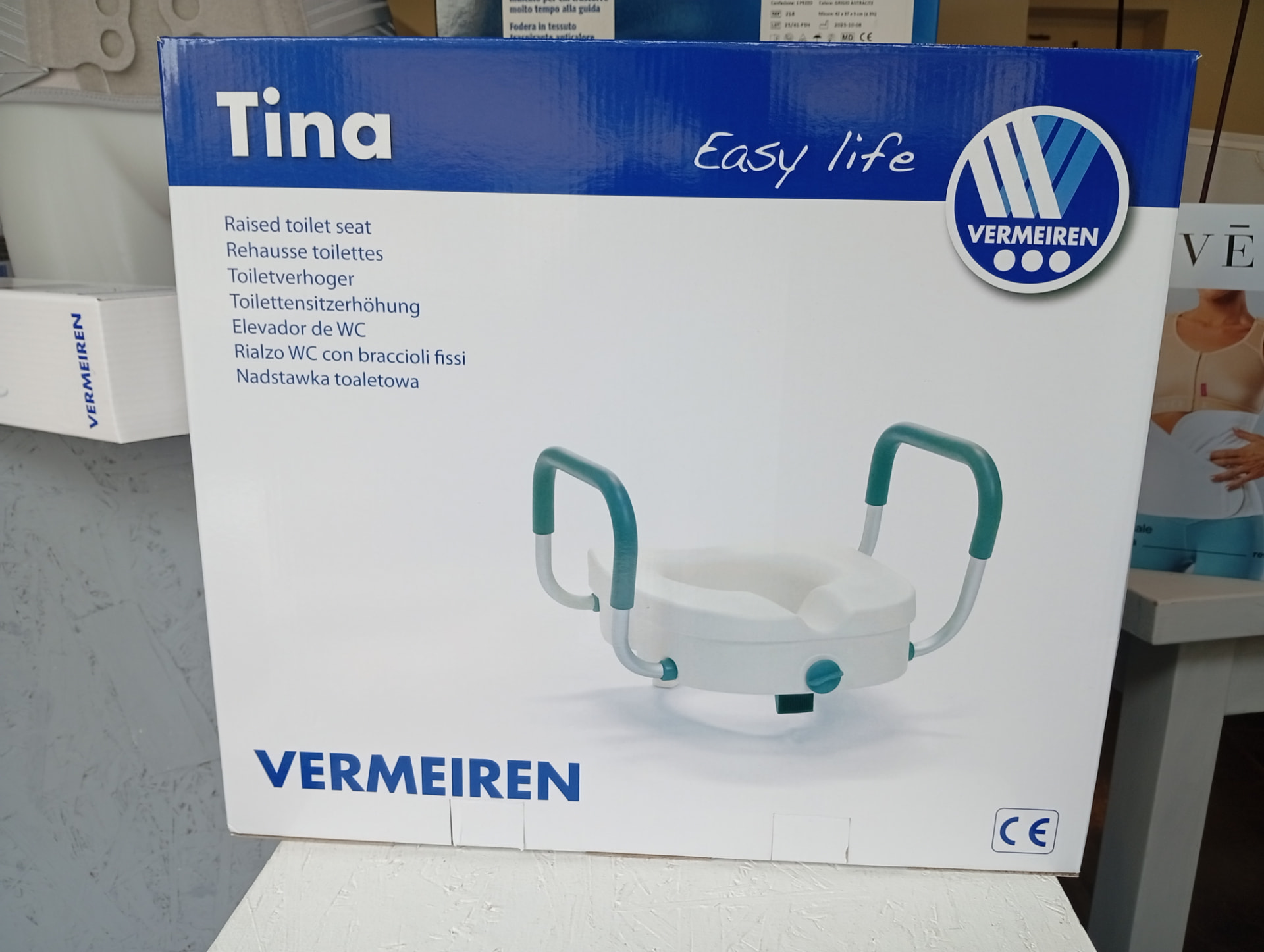 Rialzo per WC Tina con braccioli fissi